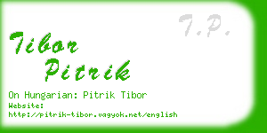 tibor pitrik business card